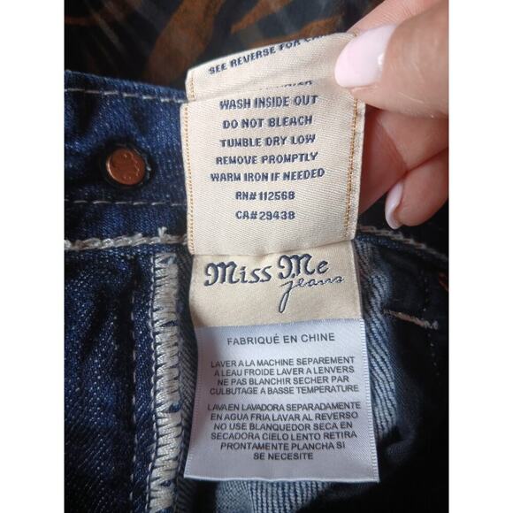 Miss Me Jeans Womens Size 26 Slim Boot Blue Boot Cut Denim Style Distress - Picture 9 of 14